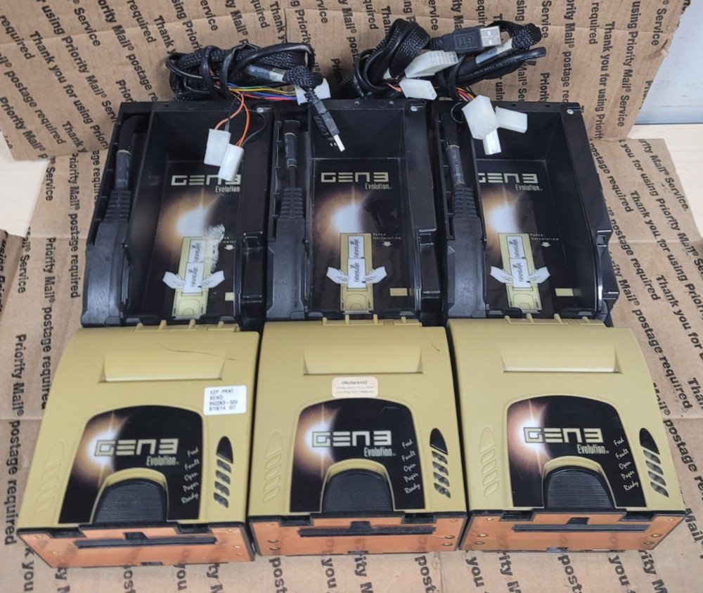 (LOT OF 3) FutureLogic GEN3 Evolution Ticket Printer W/CABLE (UNTESTED)