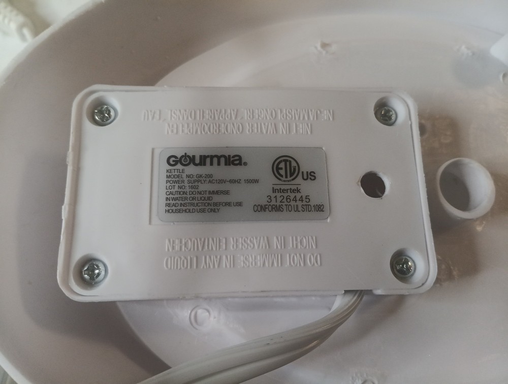 Gourmia GK200 Base Only For Kettle