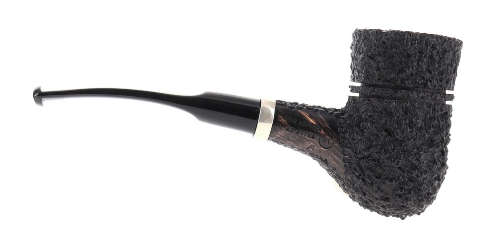 Pipe Ser Jacopo dalla Gemma R1 A dark rusticated shape freehand silver ring