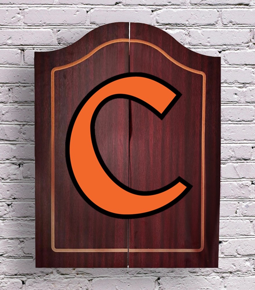 Clemson University Personalized Complete Dart Board Cabinet