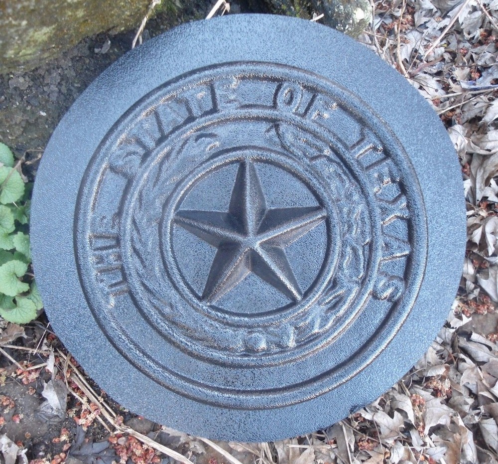 Small stepping stone Texas star plastic mold 9" x 1" thick