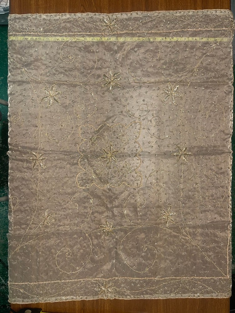 Embroidered Sheer Table Topper Runner, various sizes, shapes & colors