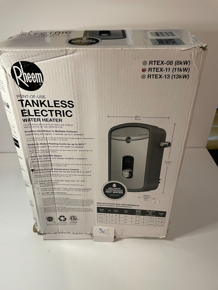 Rheem RTEX-11 11kW 240V Electric Tankless Water Heater