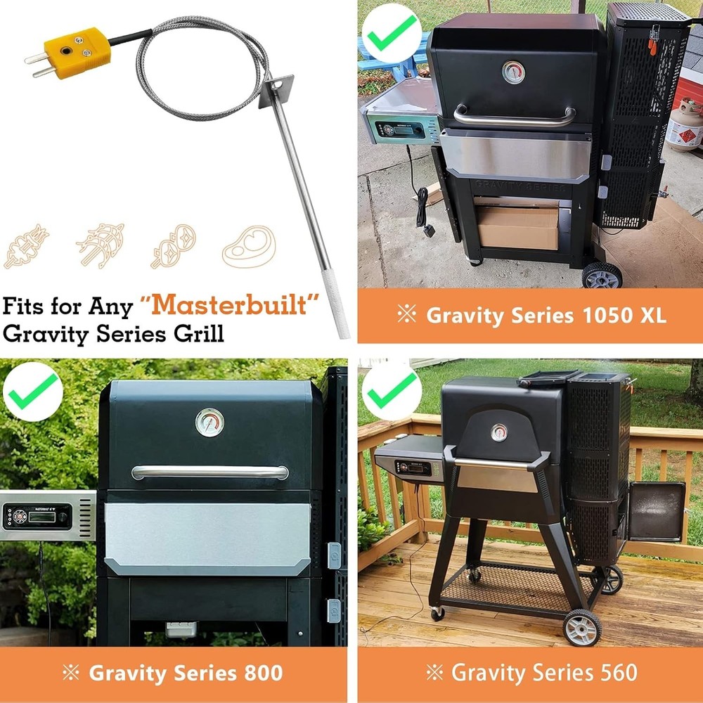 Replacement for Masterbuilt Temperature Probe Kit 1-Piece, Compatible with Maste