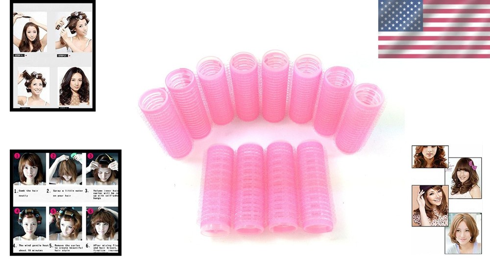 Versatile 20mm Hair Rollers - 2PCS Self-Gripping for Quick, Safe Styling