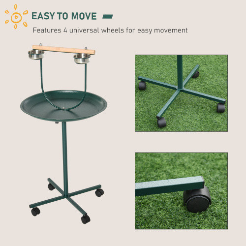 NEW✨Rolling T-Bracket Bird Training Activity Playground With Perch
