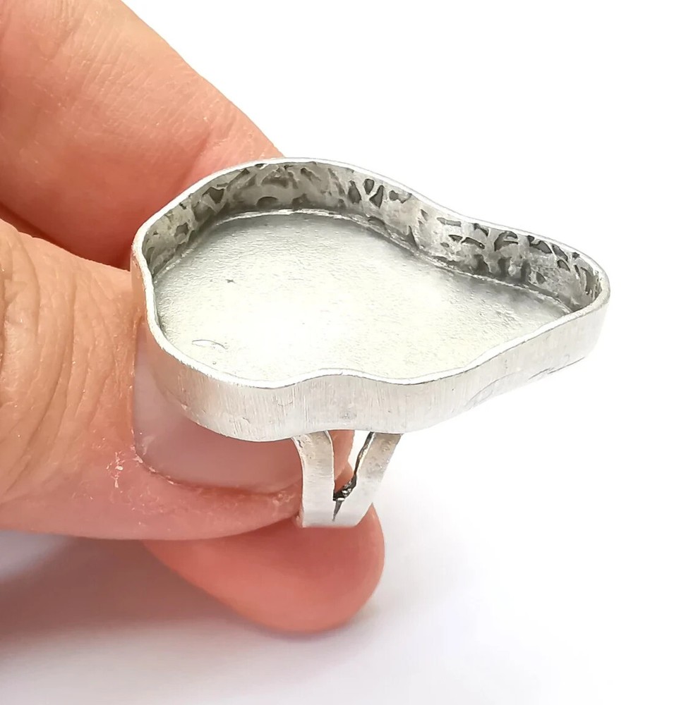 Amorphous Ring Setting Resin Ring Blank Mounting Adjustable Dried Flower Rings