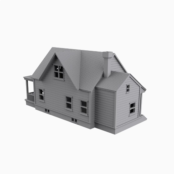 1/64 scale American House Scene 3D Printing Model