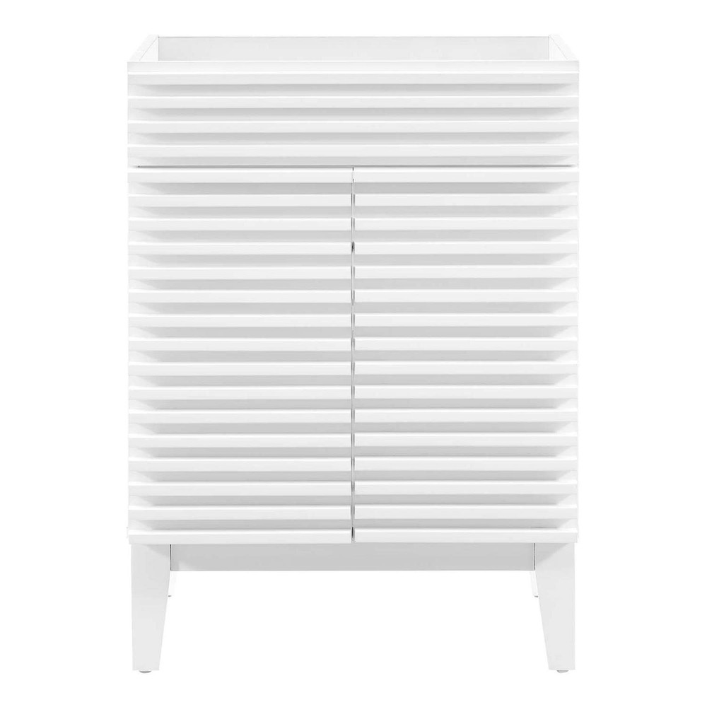Modway Render Modern Style Wood Bathroom Vanity Cabinet in White
