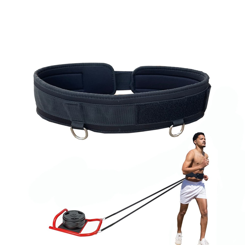 CORECISE Weighted Training Waist Belt for Pulling Sled and Tires,Workout Belt...