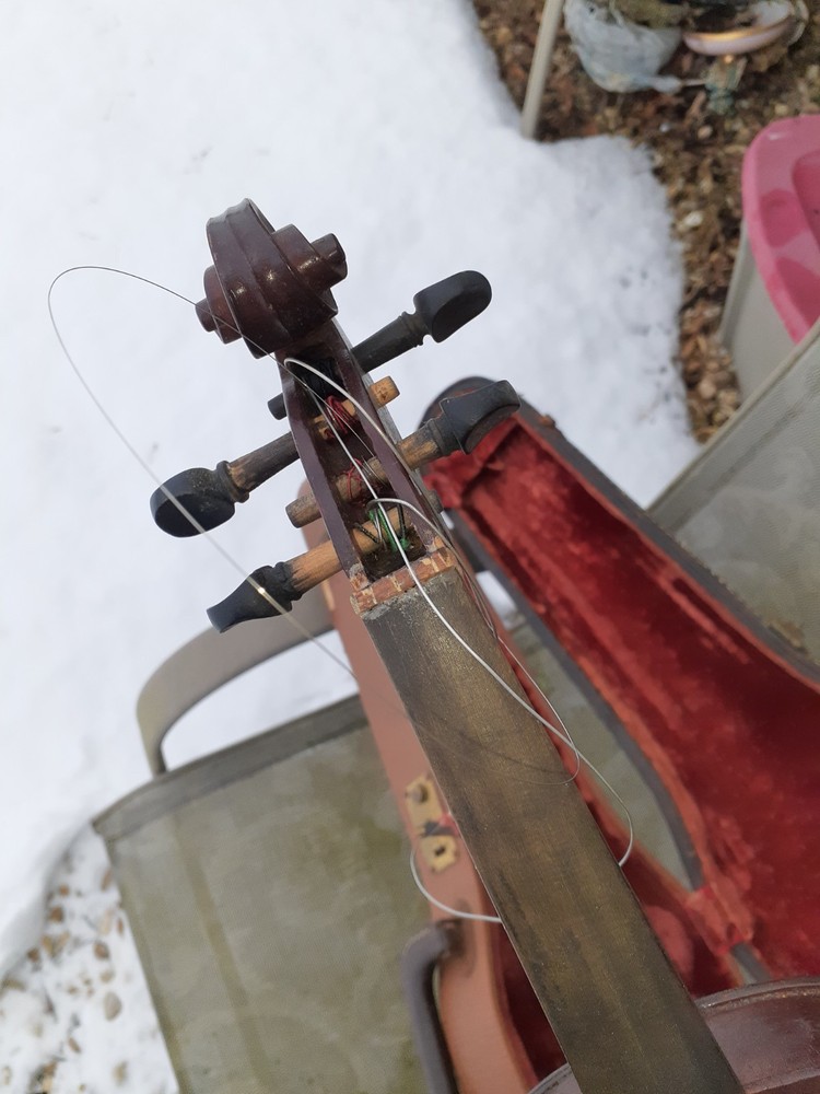 Old Antique Violin With Hard shell Case