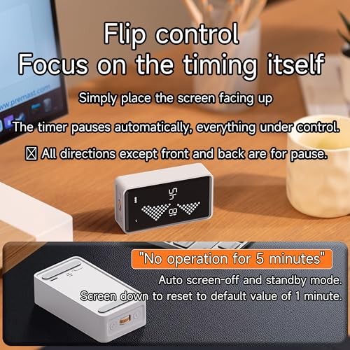 Sand Timer, Digital Hourglass Timer, Rechargeable Magnetic Visual Timer Black