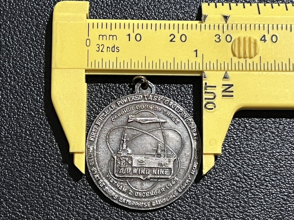 First Combat Nuclear Powered Task Grp USS Enterprise Barry Roberts Medal Silver