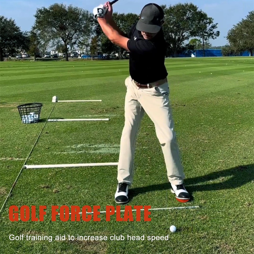 Golf Pressure Plate Reusable Rubber Golf Swing Step Pad