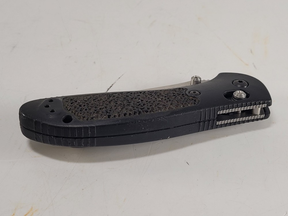 BenchmadeMini Griptilian Black Grivory Drop-point Folding Knife