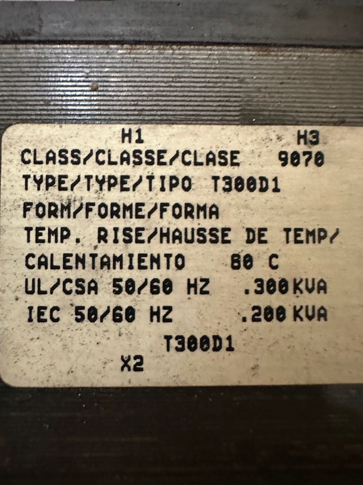 Square D 9070-T300D1 Transformer