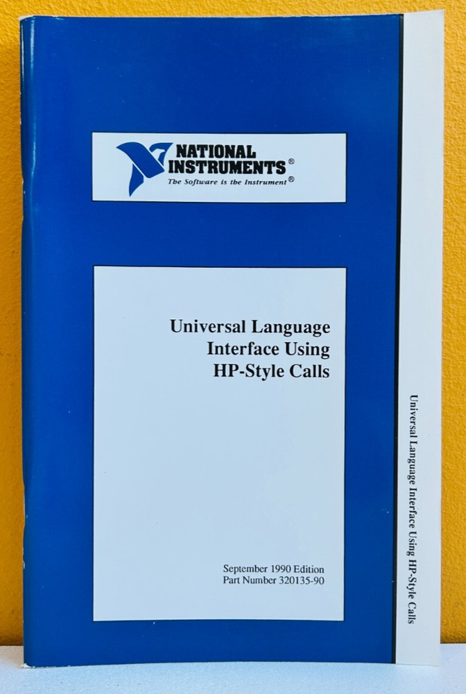 National Instr 320135-90 1990 Universal Language Interface Using HP-Style Calls.