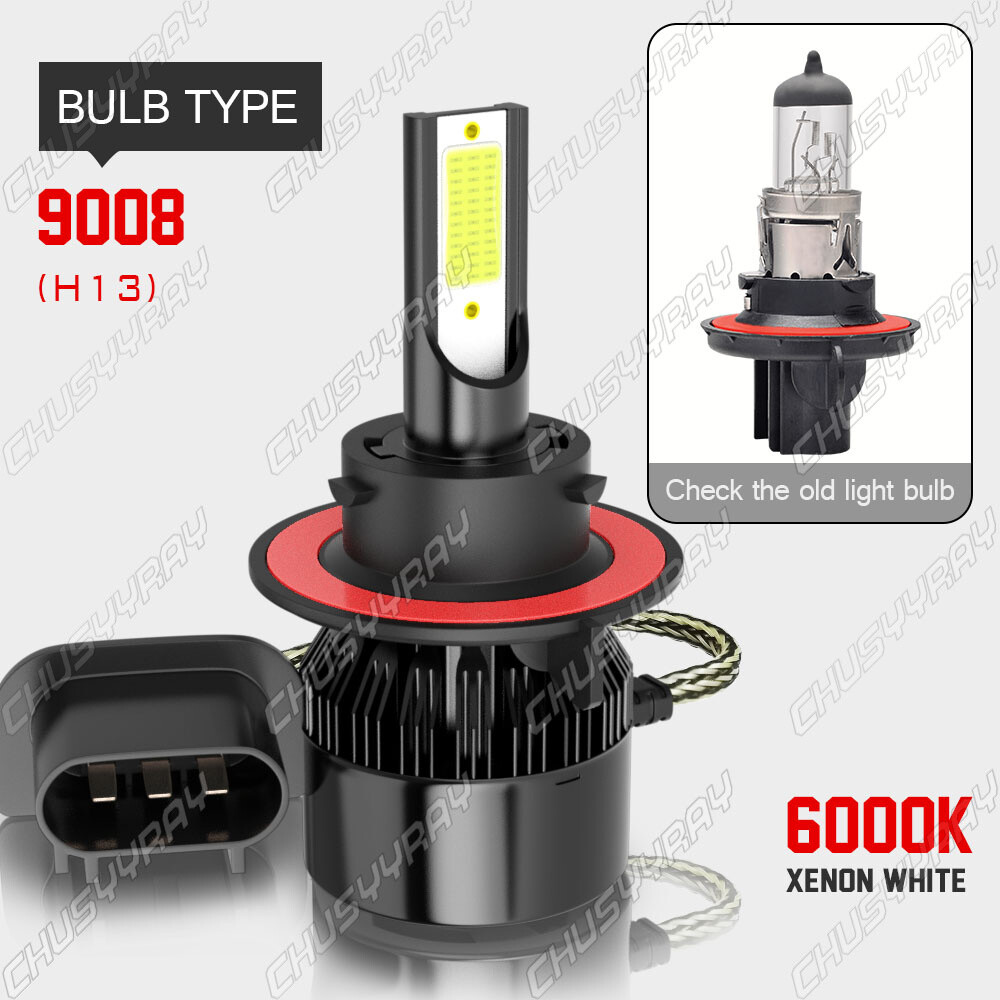 For Chevy HHR 2006-2010 2011-2PC 6000K White LED Headlight High/Low Beam Bulbs