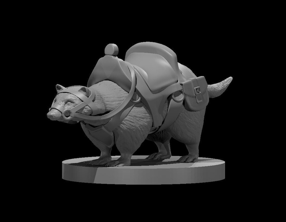 Giant Badger Mount Monster Manual 28mm Scale DND D&D Tabletop Mini