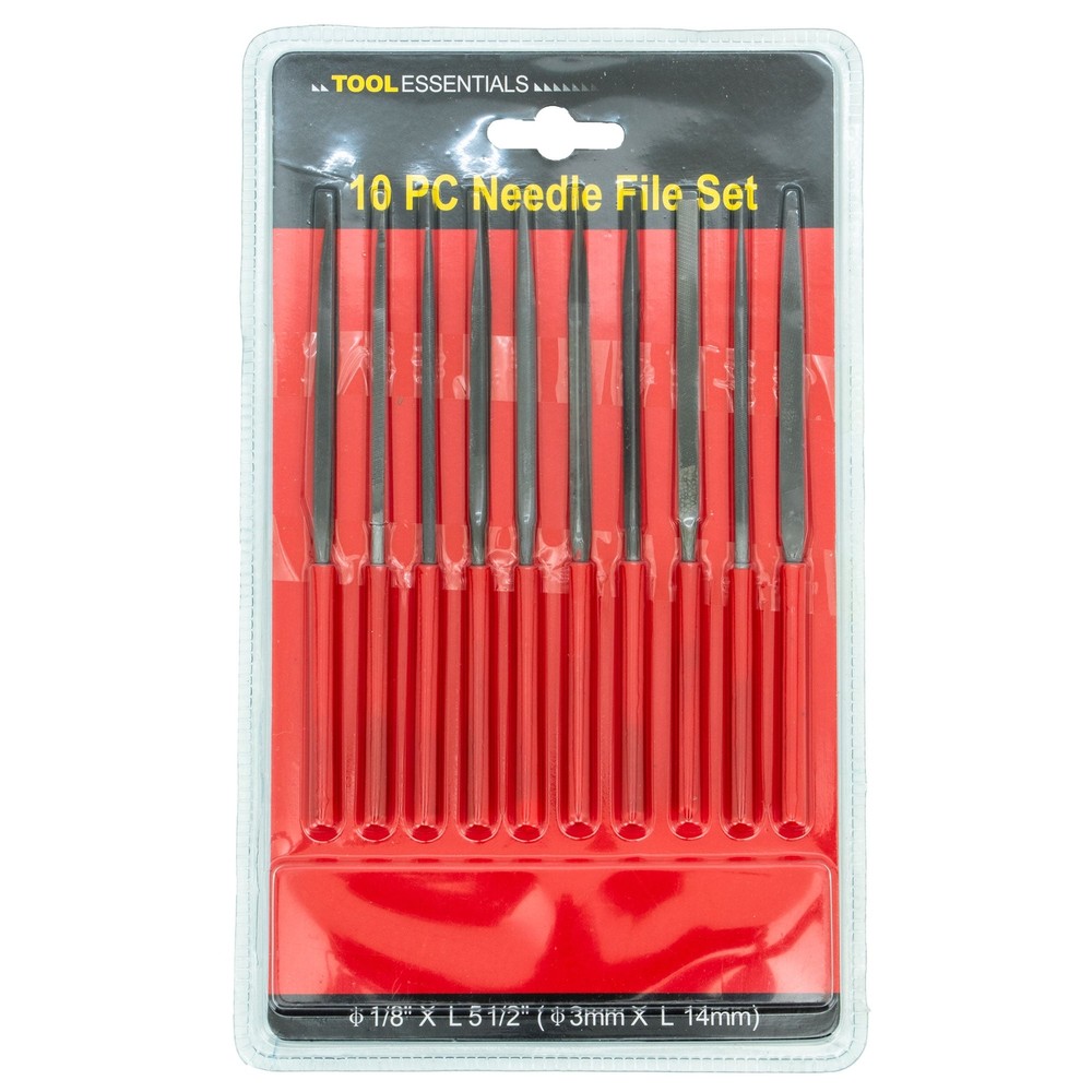 Tool Essentials 10PC Needle File Set, Assorted Cuts and Styles