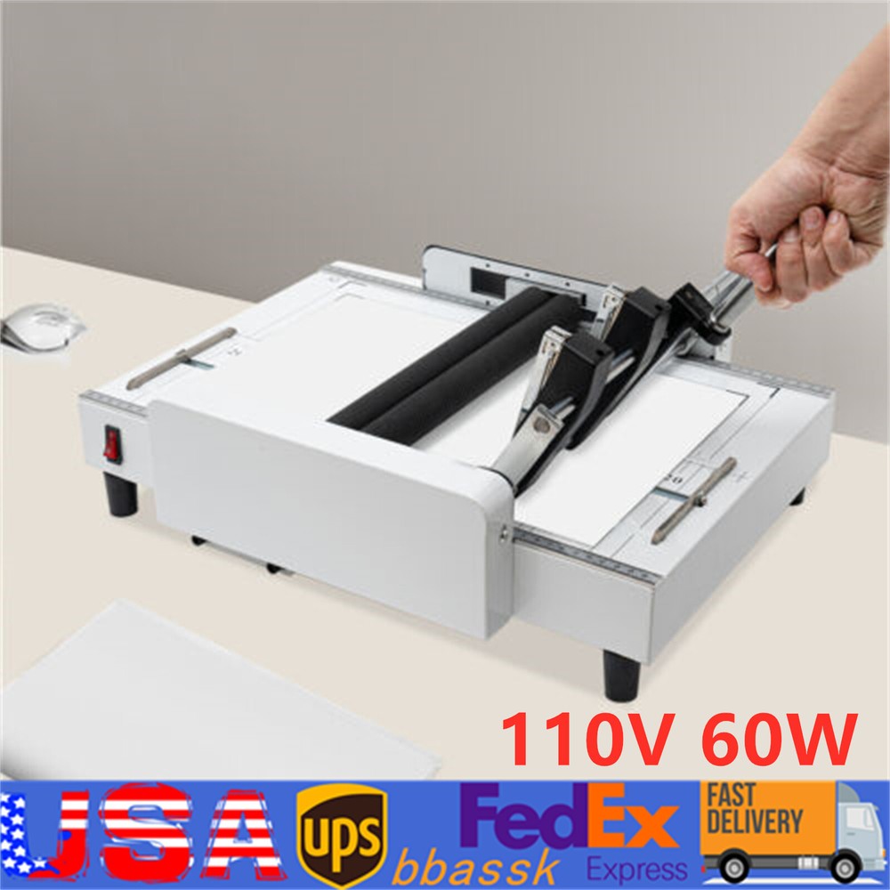 A3 Booklet Folding Binding Machine Paper Stapling Making Book Stapler 110V 60W