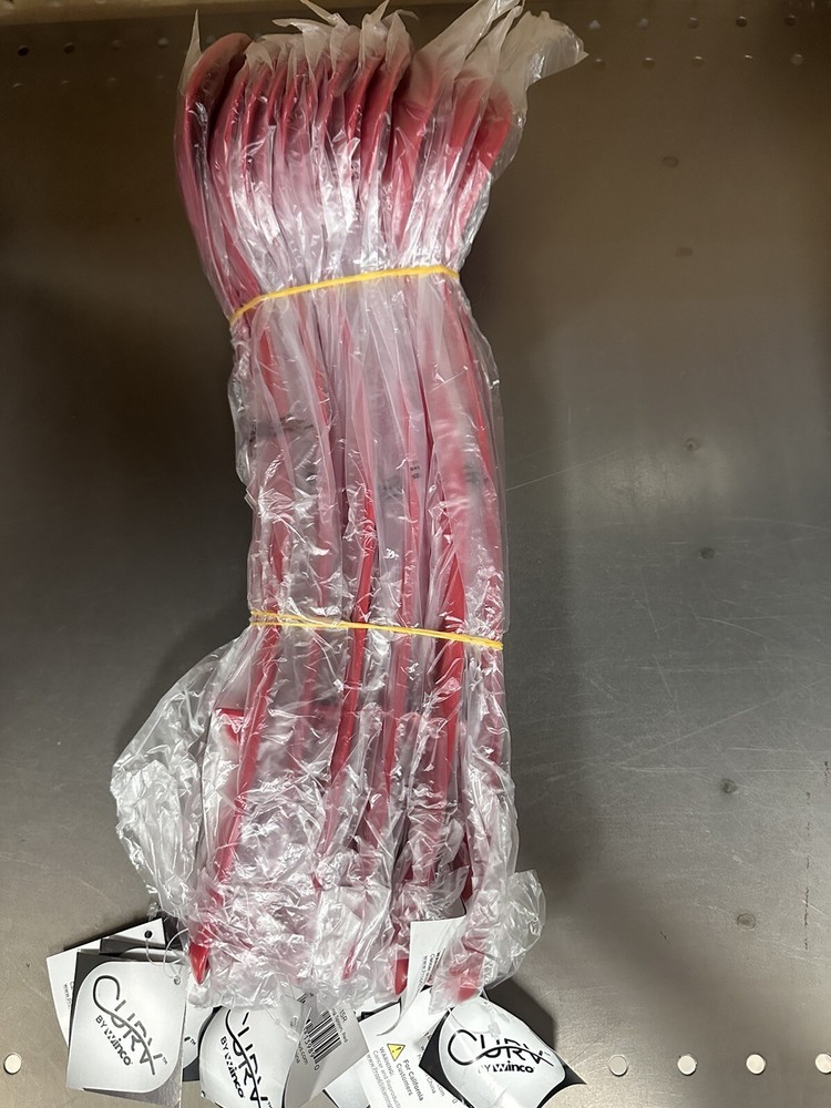 12pcs 15" Perforated Serving Spoon, Red, PC, Curve