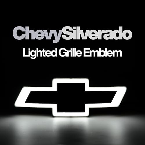 2016–2018 Chevy Silverado LED Lighted Front Grille Emblem Black Finish