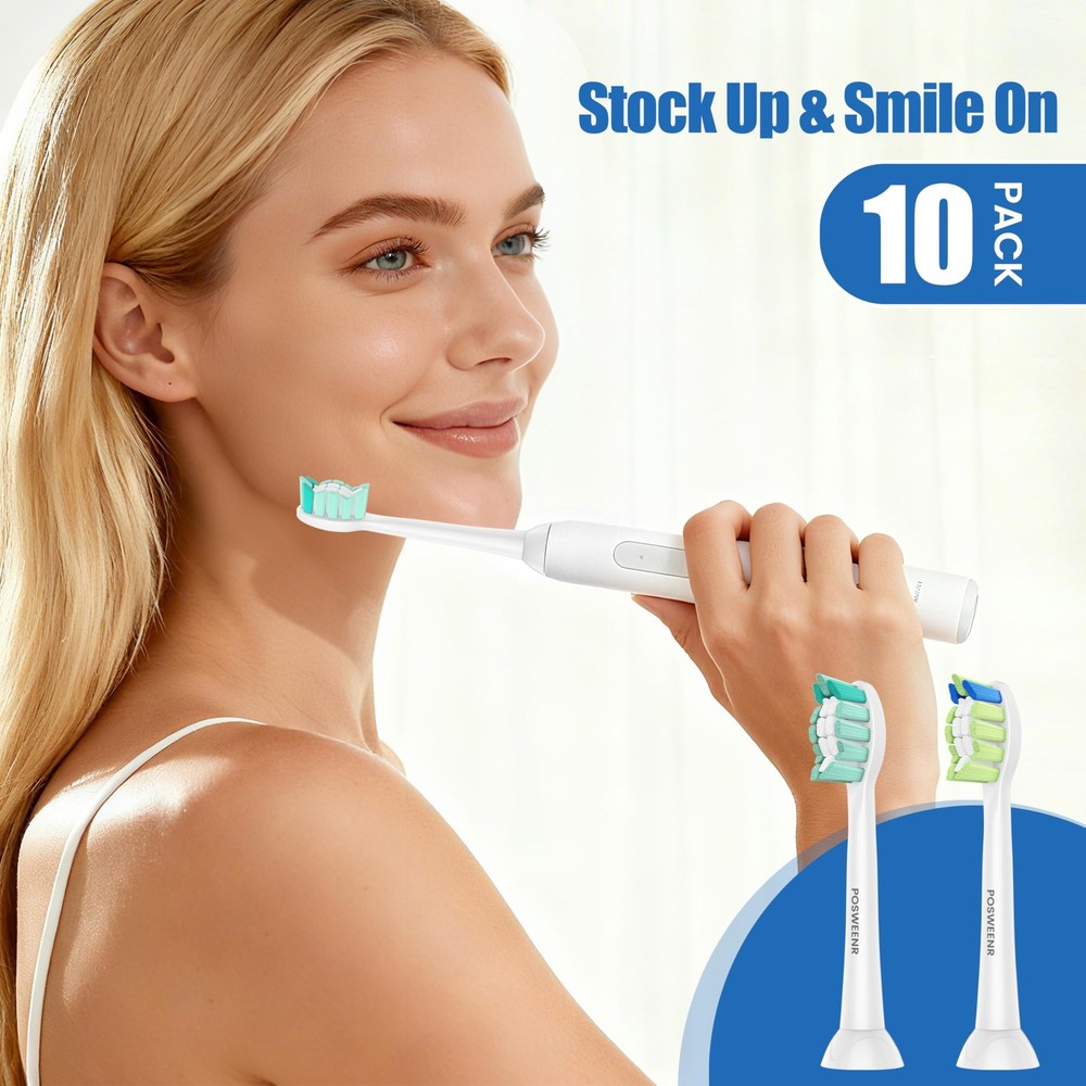Replacement Toothbrush Heads Compatible with Philips Sonicare Gentle & Effectiv