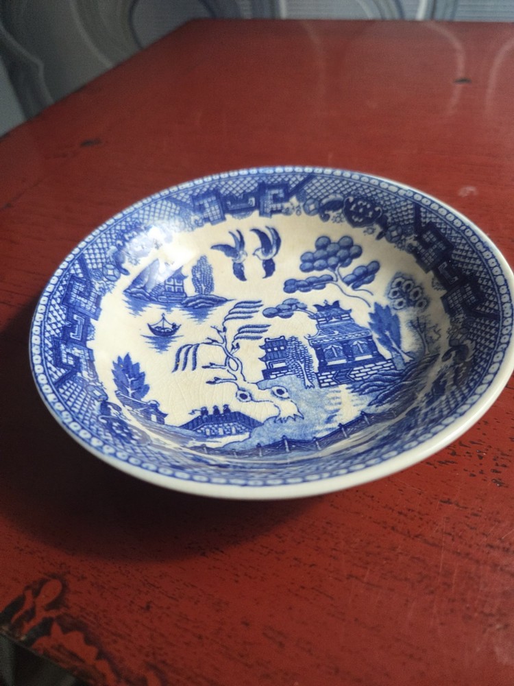 Blue Willow Design Trinket Dish EXCEPTIONAL CONDITION
