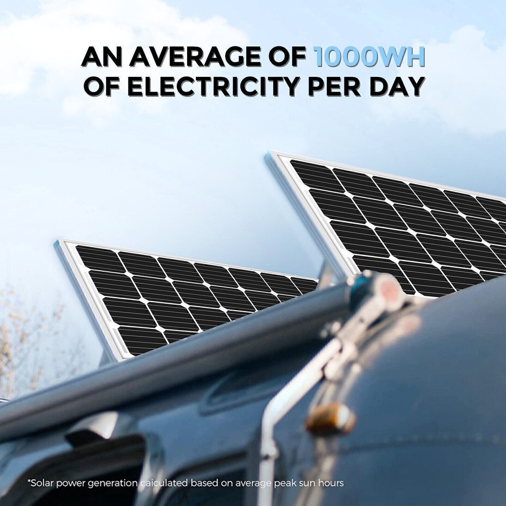 Solar Panel 200 Watt 12 Volt High-Efficiency Mono for Marine Rooftop Farm Single