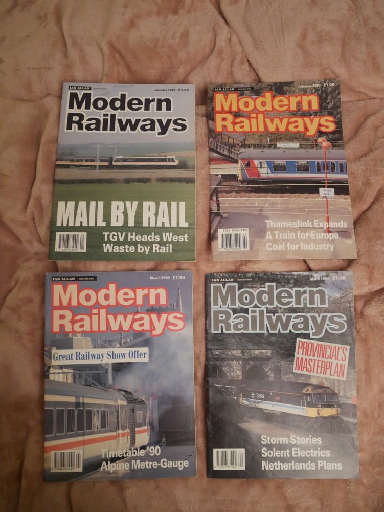 Modern Railways magazine x 12: year 1990 complete