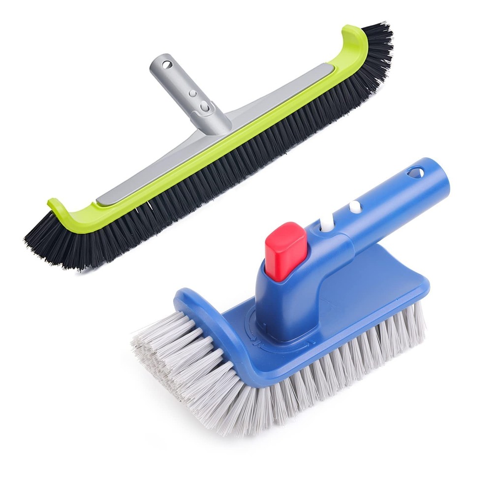 Pool Wall Brush & Rotatable Handle Step Brush