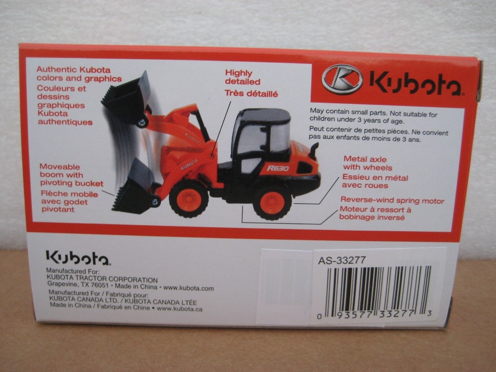 Kubota R630 Wheel Loader Toy Model