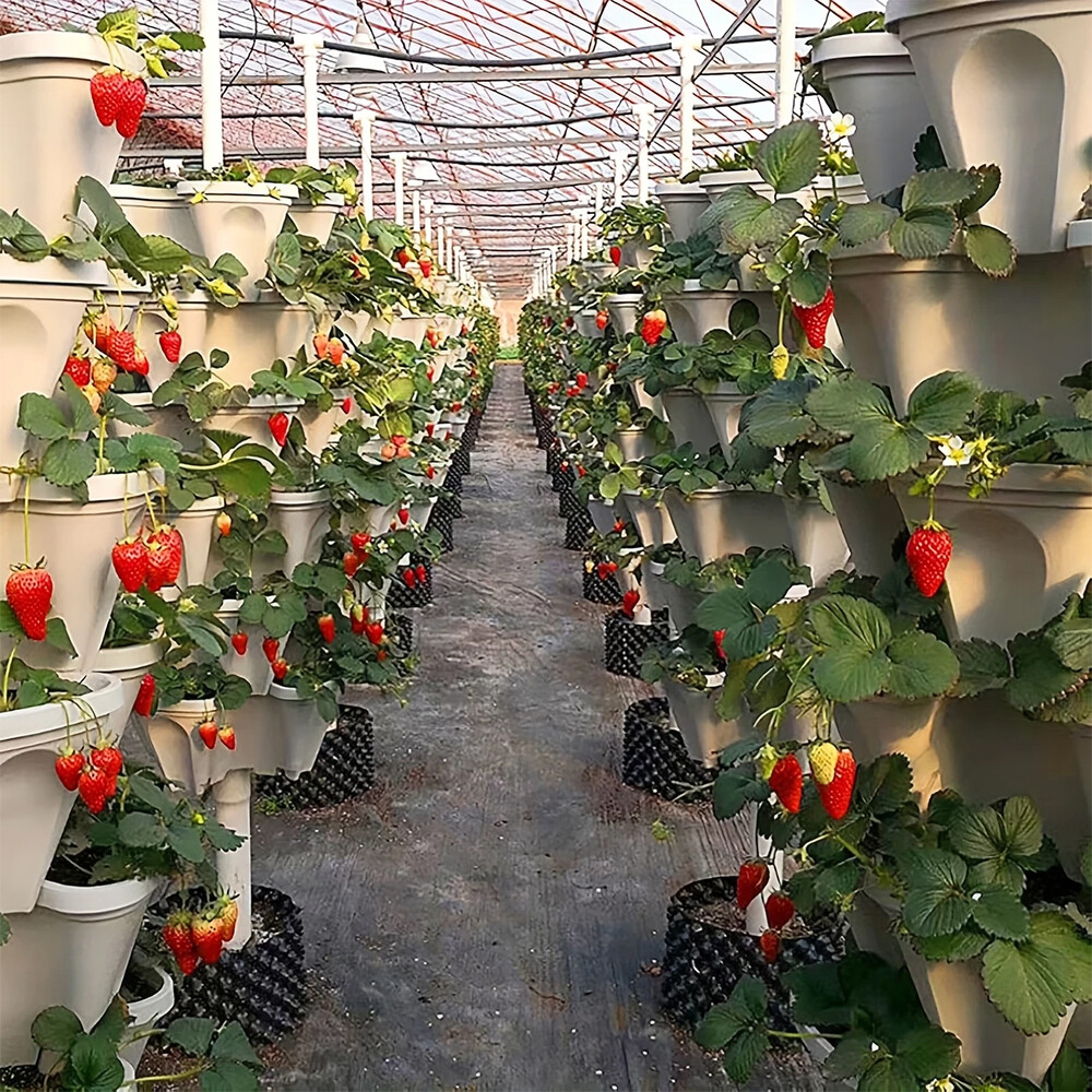 5 Tier Vertical Strawberry Planter Stackable Tower Herb Planters Stacking Garden