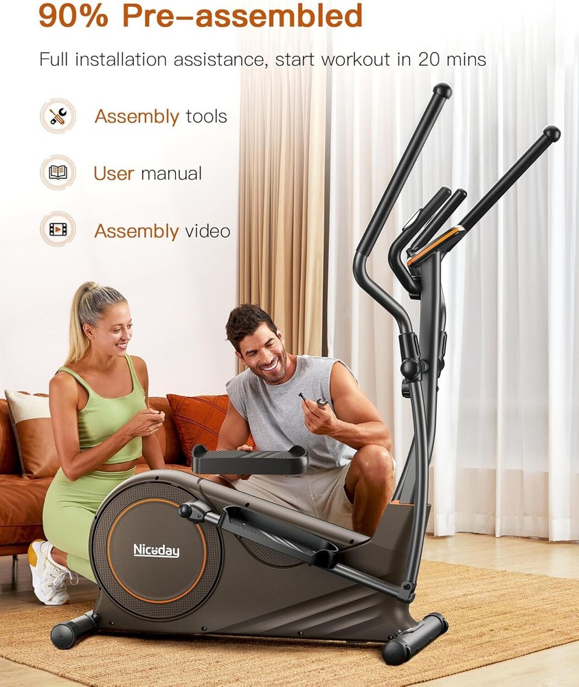 Elliptical Machine, Elliptical Exercise Machine with Hyper-Quiet Magnetic system