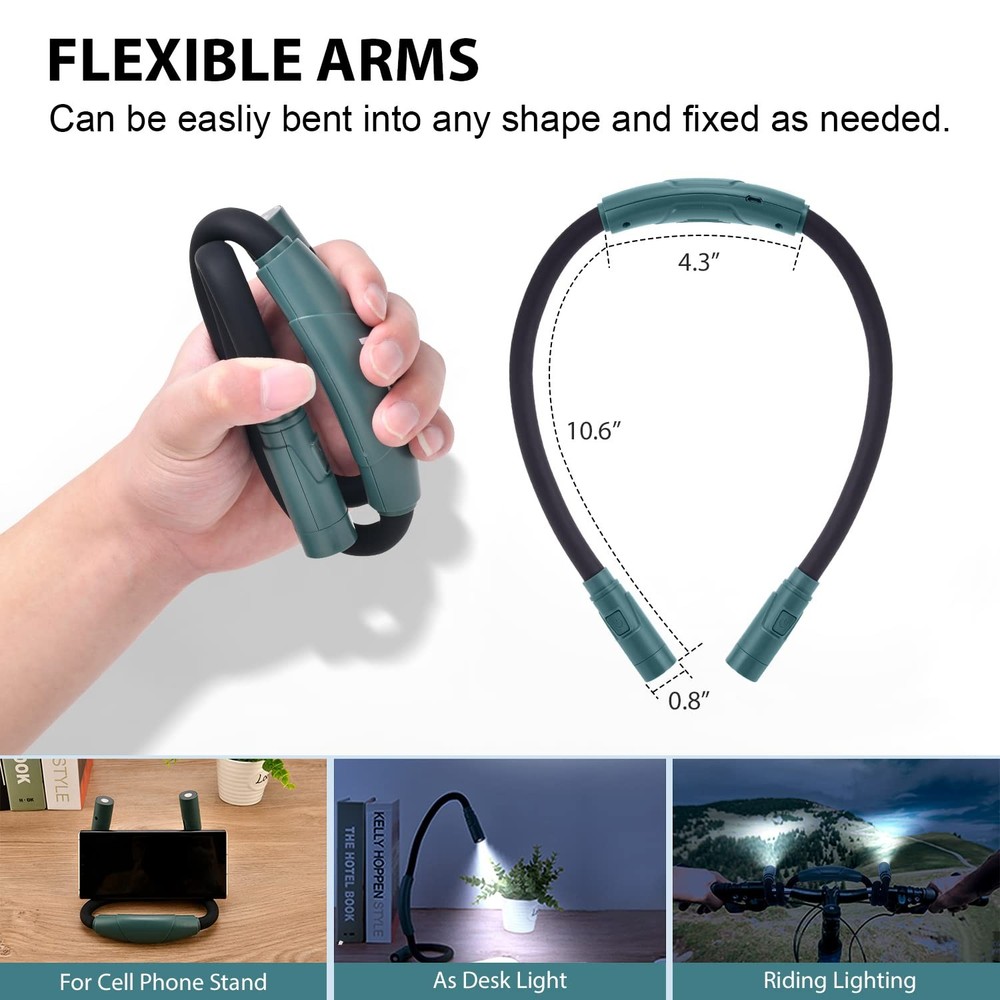 Neck Reading Light & Book Light for Reading in Bed - Hands , 6 Brightness Lev...