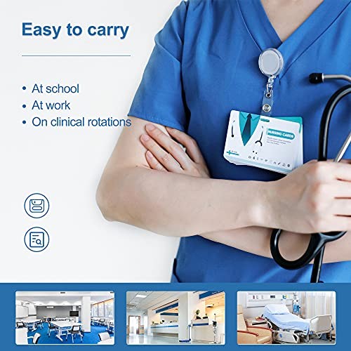 96 Nursing Badge Reference Cards, Nursing School Essentials Set- Lab Values,