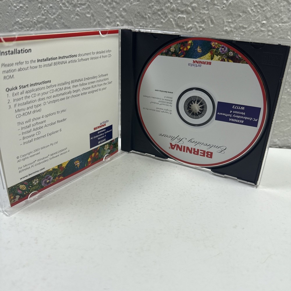 Bernina Embroidery Software CD - Version 4