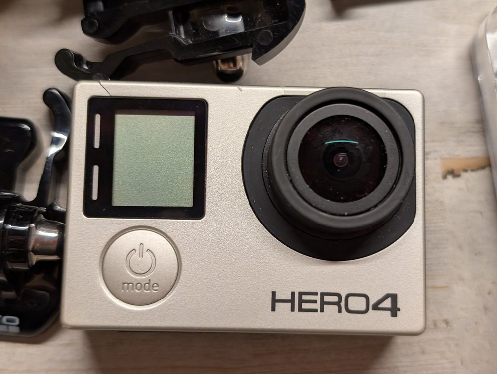 GoPro HERO4 Silver Action Camera Bundle w Housing Mounts Batteries Case Bundle