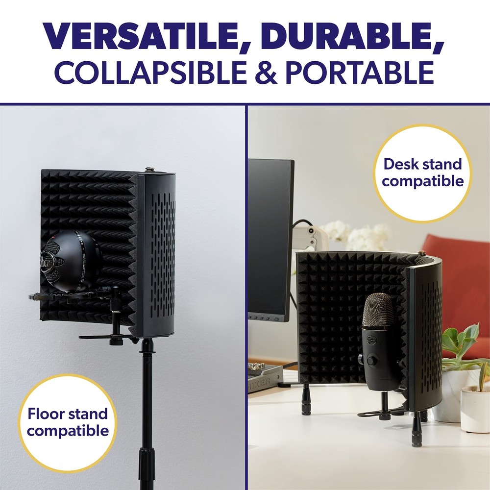 PRO Isolation Shield - Microphone Reflection Filter for Recording - Mic Studi...