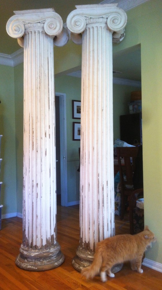 Antique Ionic Greek Revival Columns set of two