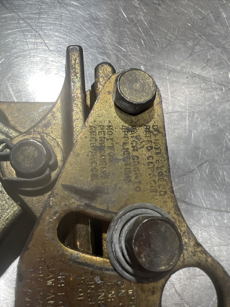 Vintage Klein Tools Grip Cable Wire Puller Cat 1685-31 / 7500LBS Used Surplus