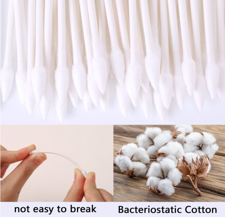 Pointed Cotton Swabs Compatible with Q Tips Double Precision Tips Cotton 400pcs