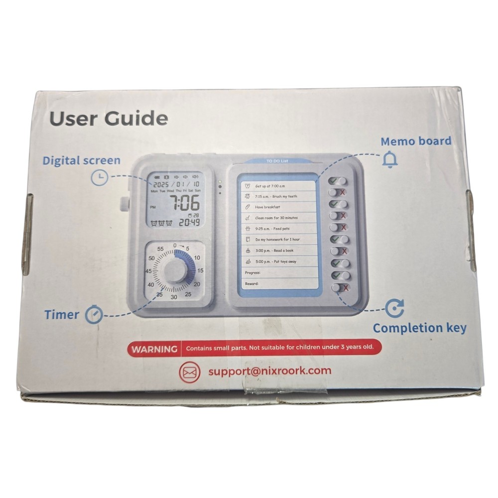 3-in-1 Visual Timer & ADHD Tool for Kids|Adults, Task Timer with Chore Chart ...