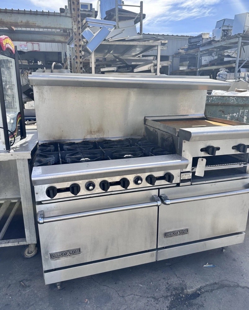 American Range 6 burner griddle and two ovens