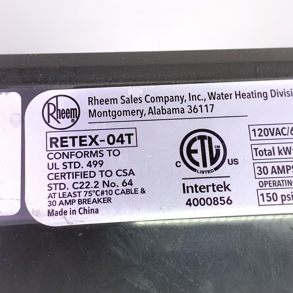 *PARTS** Rheem RETEX-04T Performance 3.5kw Indoor Electric Tankless Water Heater