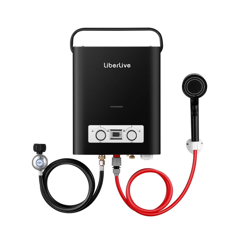 Propane Tankless Water Heater, 5L 1.32 GPM Outdoor Portable Gas Instant Hot W...