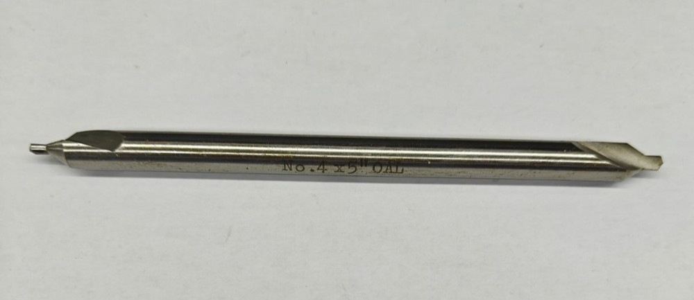 #4 Combined Drill and Countersink 5" Long HSS - Center Drill