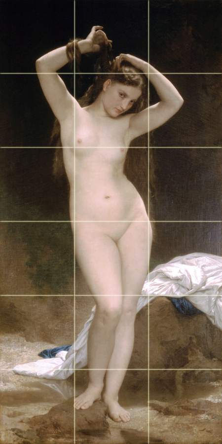 Art William Bouguereau Bather Tiles Mural Ceramic Backsplash Bath Tile #1468