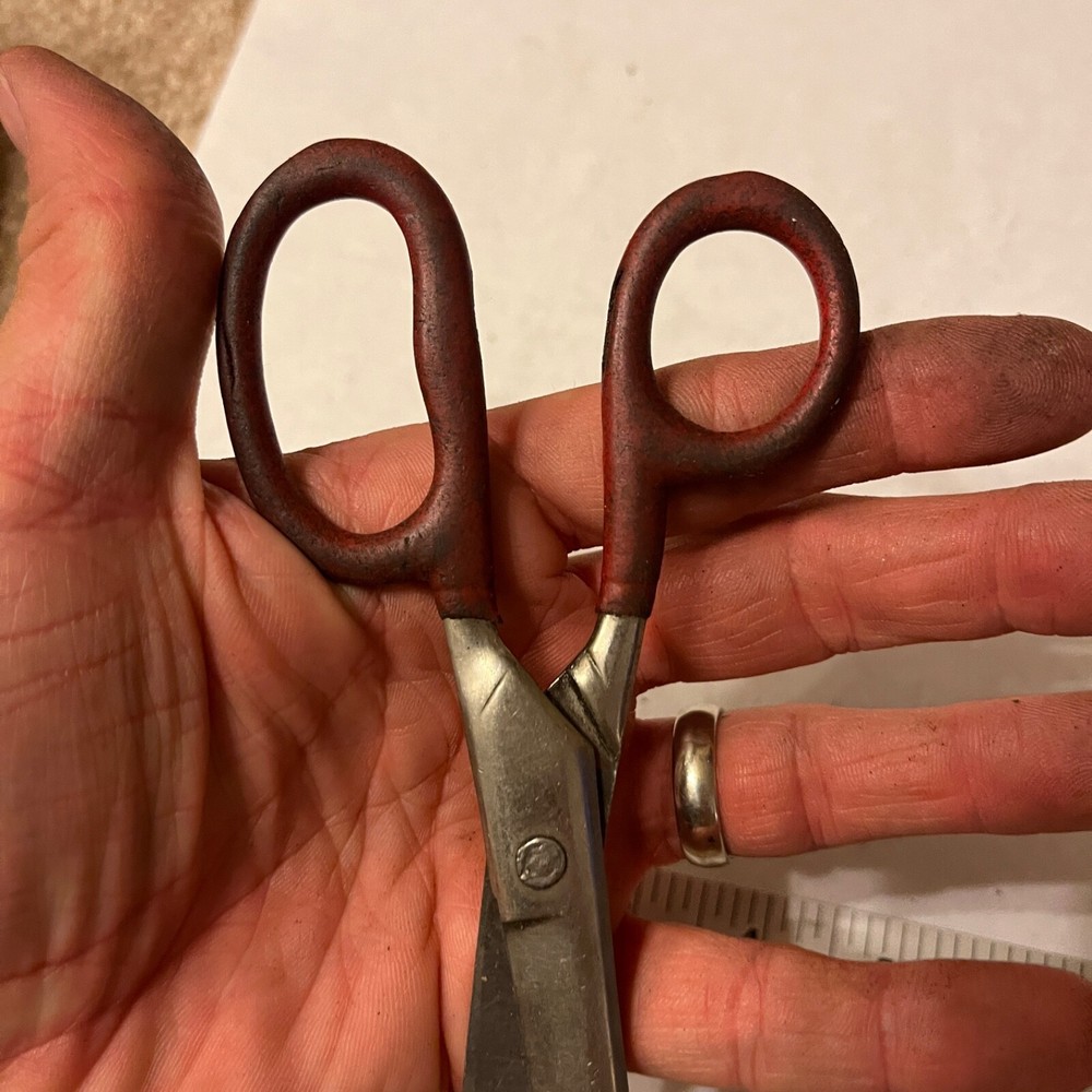 Vintage Jason Scissors Red Handle 7” Long